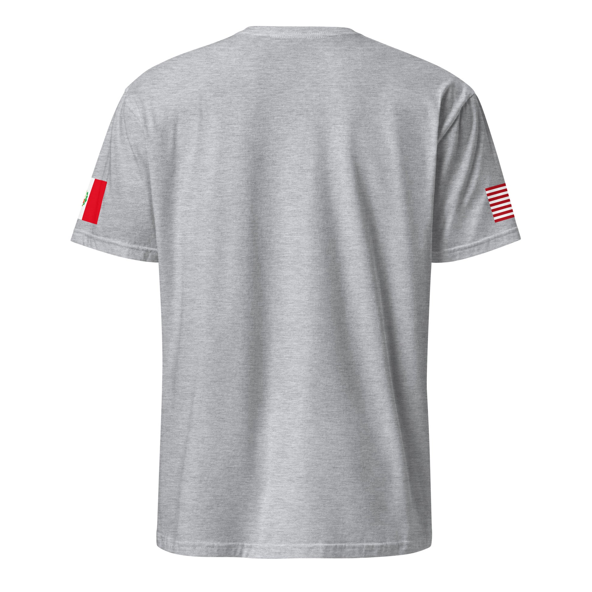 Peruvian American light grey t-shirt rwb design stars forward back