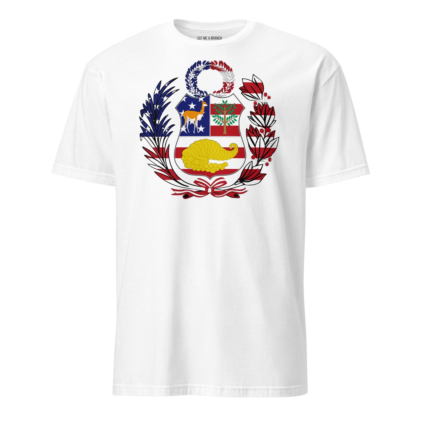 Peruvian American white t-shirt