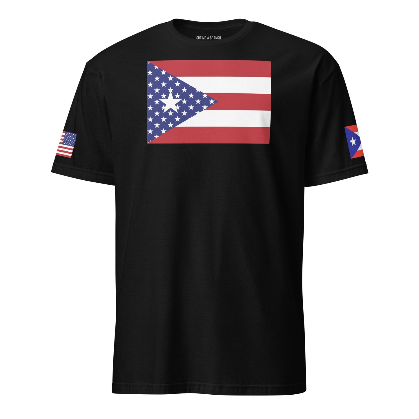 Puerto Rican American black t-shirt stars forward