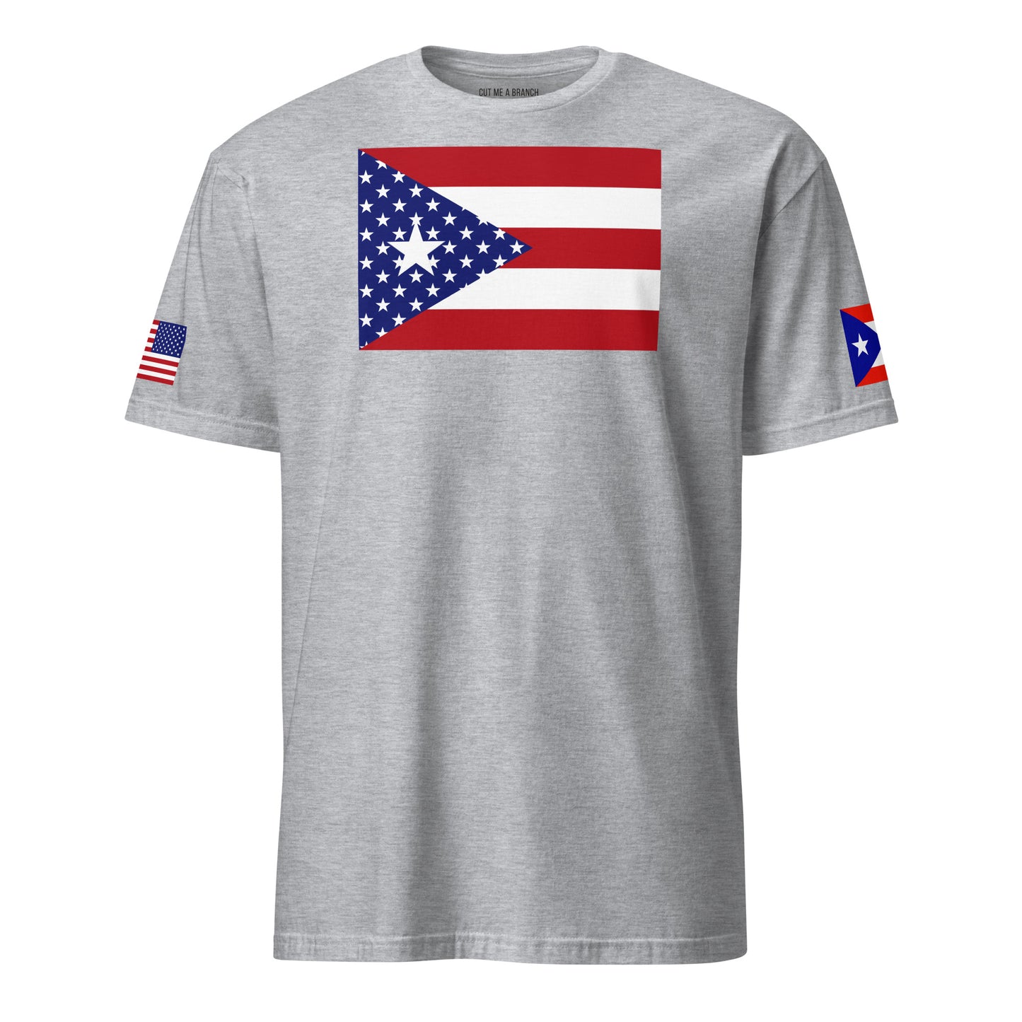 Puerto Rican American light grey t-shirt stars forward