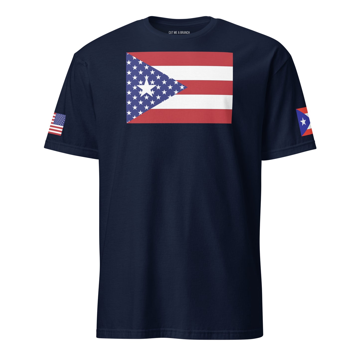 Puerto Rican American navy blue t-shirt stars forward