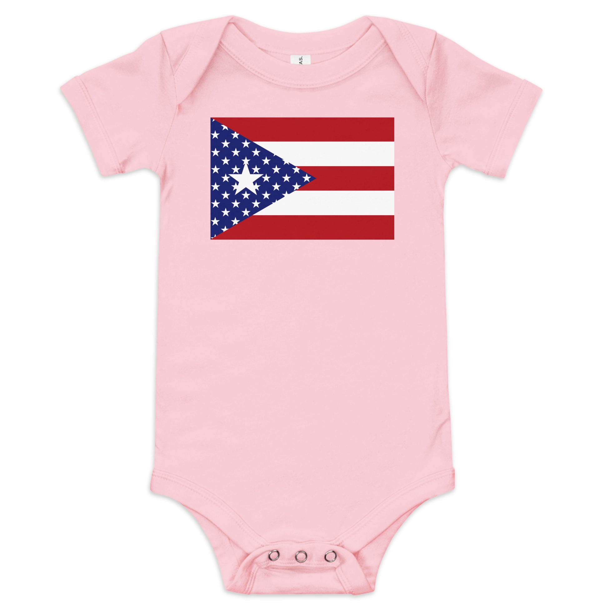 Puerto Rican American pink baby bodysuit