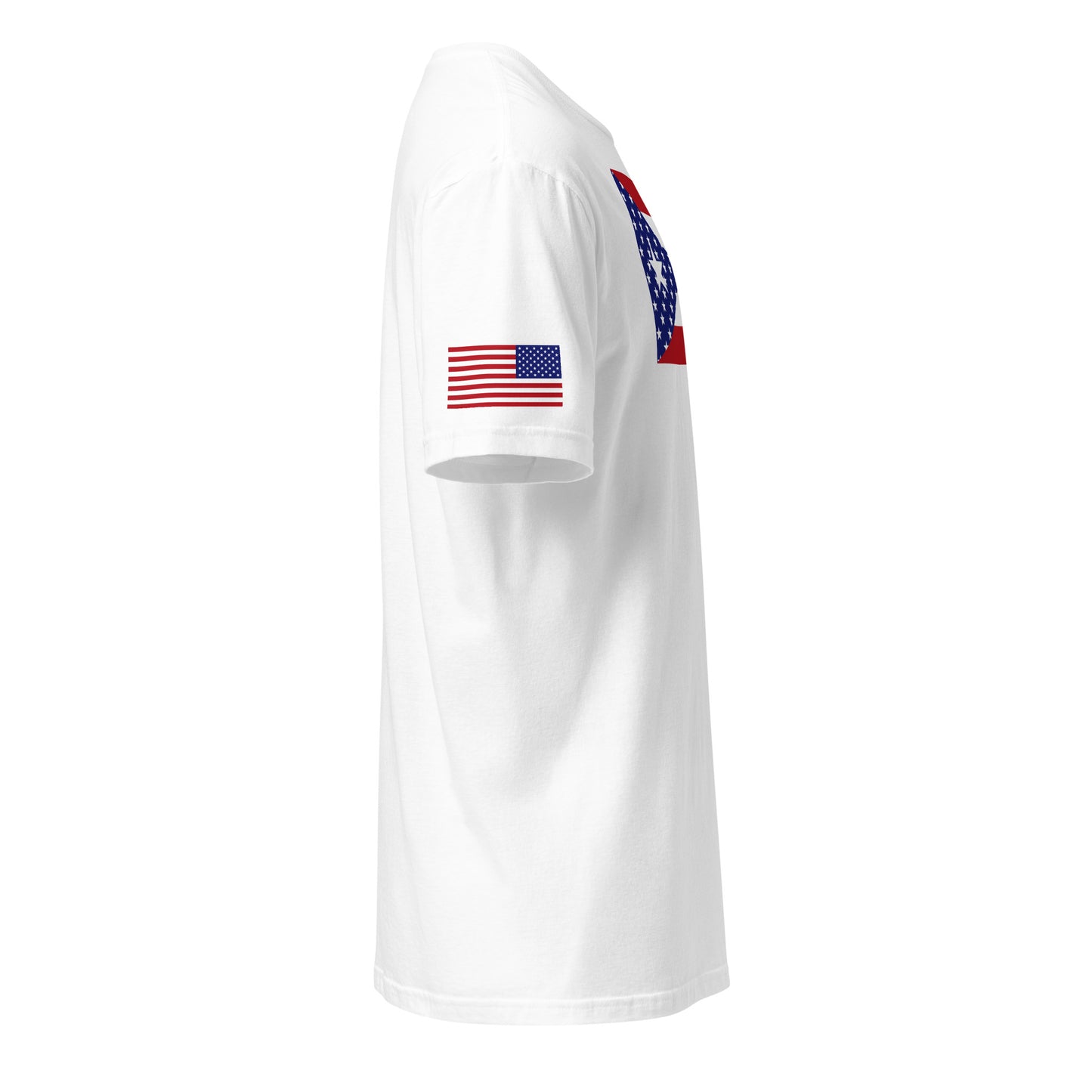 Puerto Rican American white t-shirt stars forward right sleeve American flag