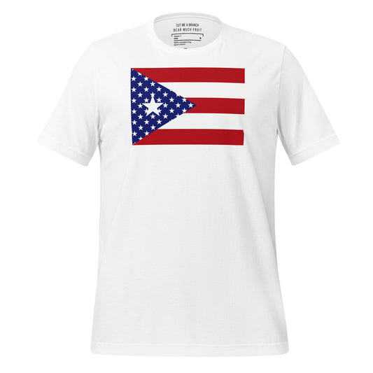 Puerto Rican American white t-shirt made in USA