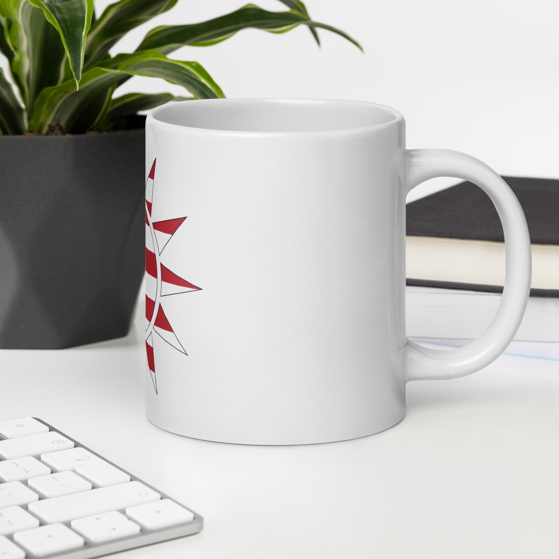 Taiwanese American 20oz white mug in office space