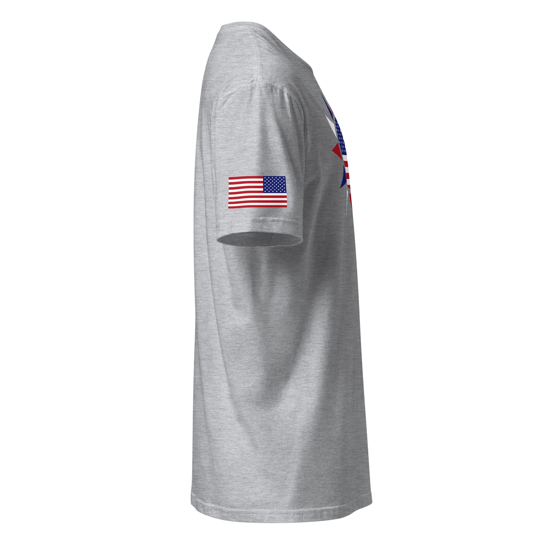 Taiwanese American light grey t-shirt rwb series stars forward right sleeve American flag