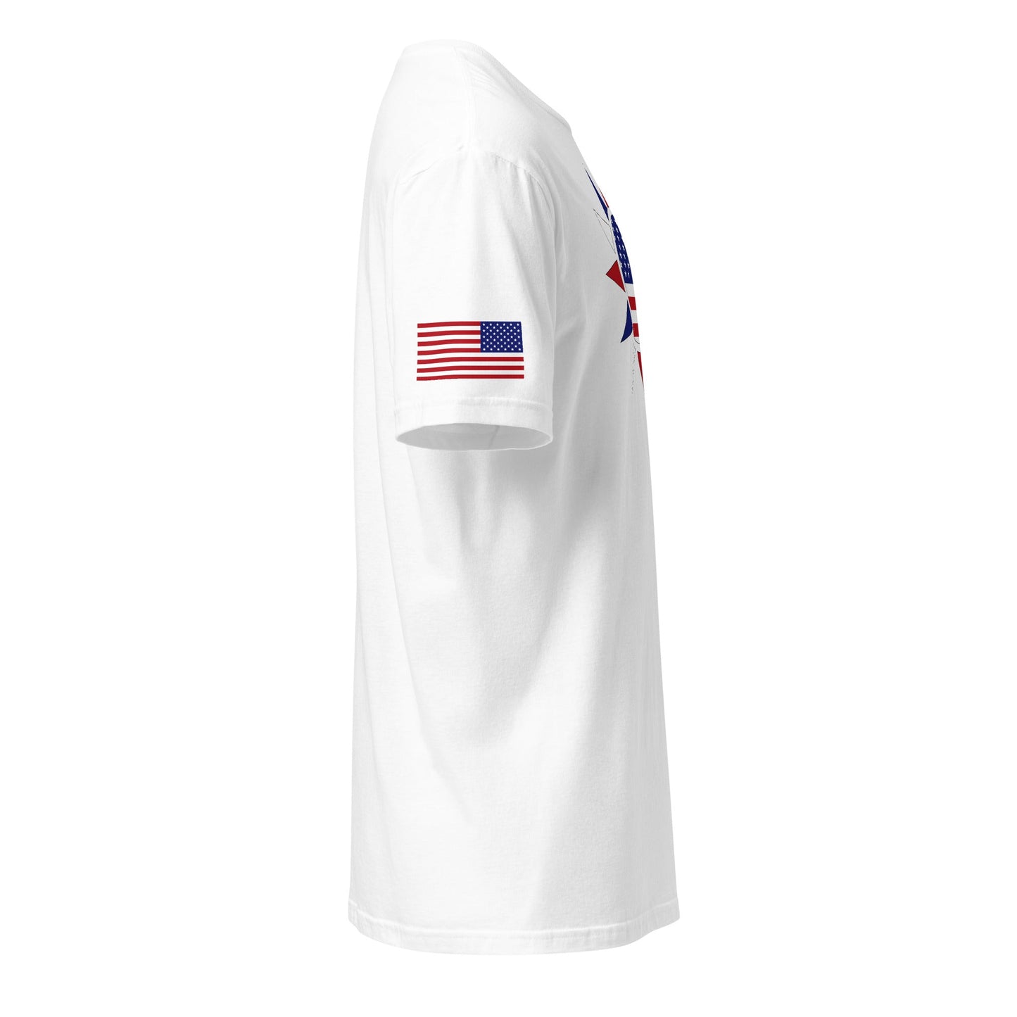 Taiwanese American white t-shirt rwb series stars forward right sleeve American flag