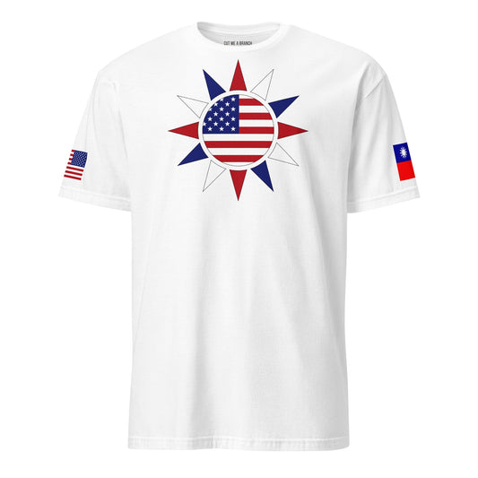 Taiwanese American white t-shirt rwb series stars forward