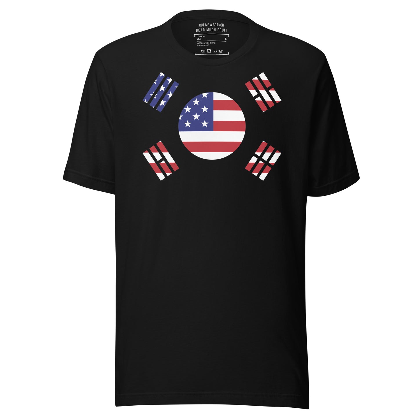 Korean American black t-shirt made in USA