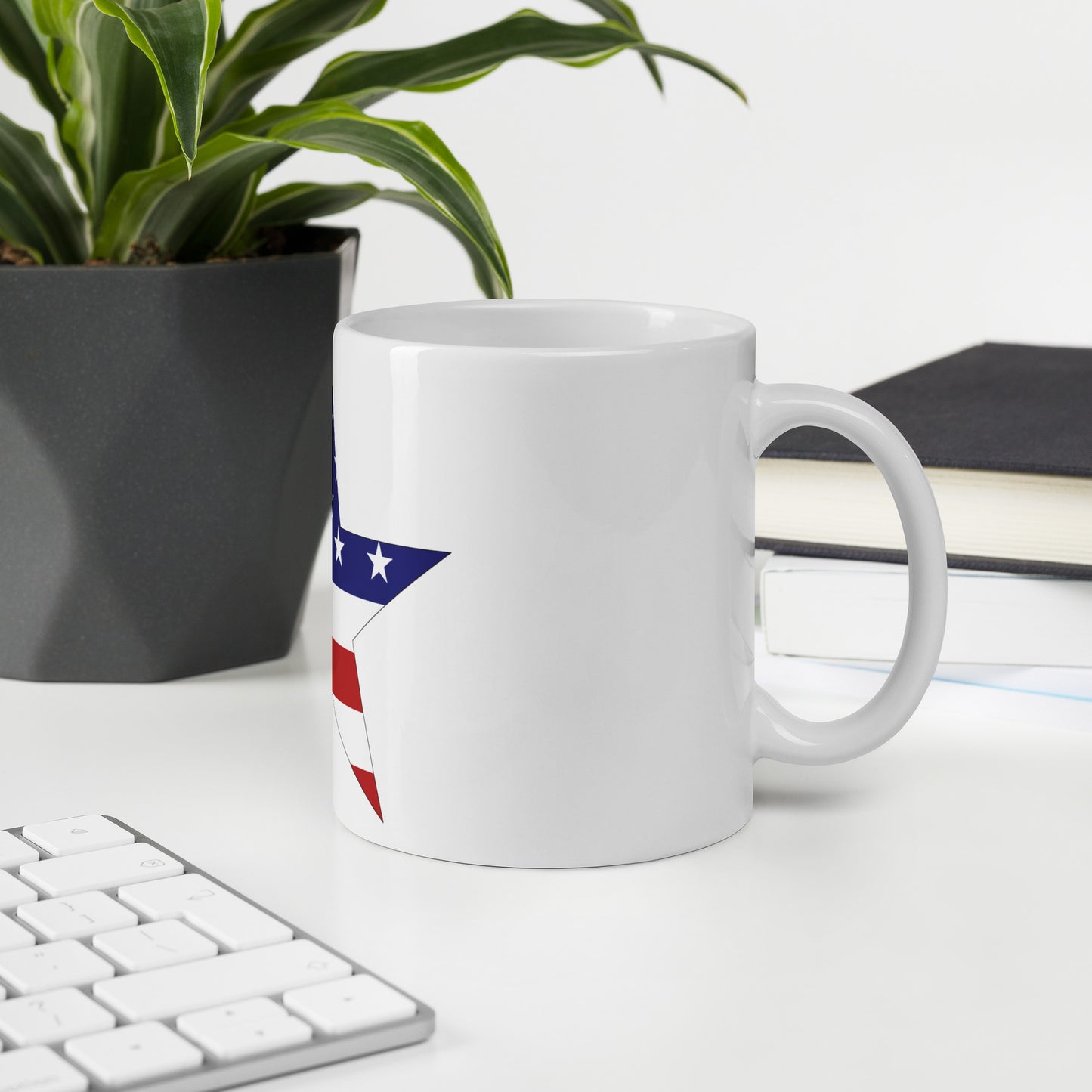 Vietnamese American 11oz white mug in office space