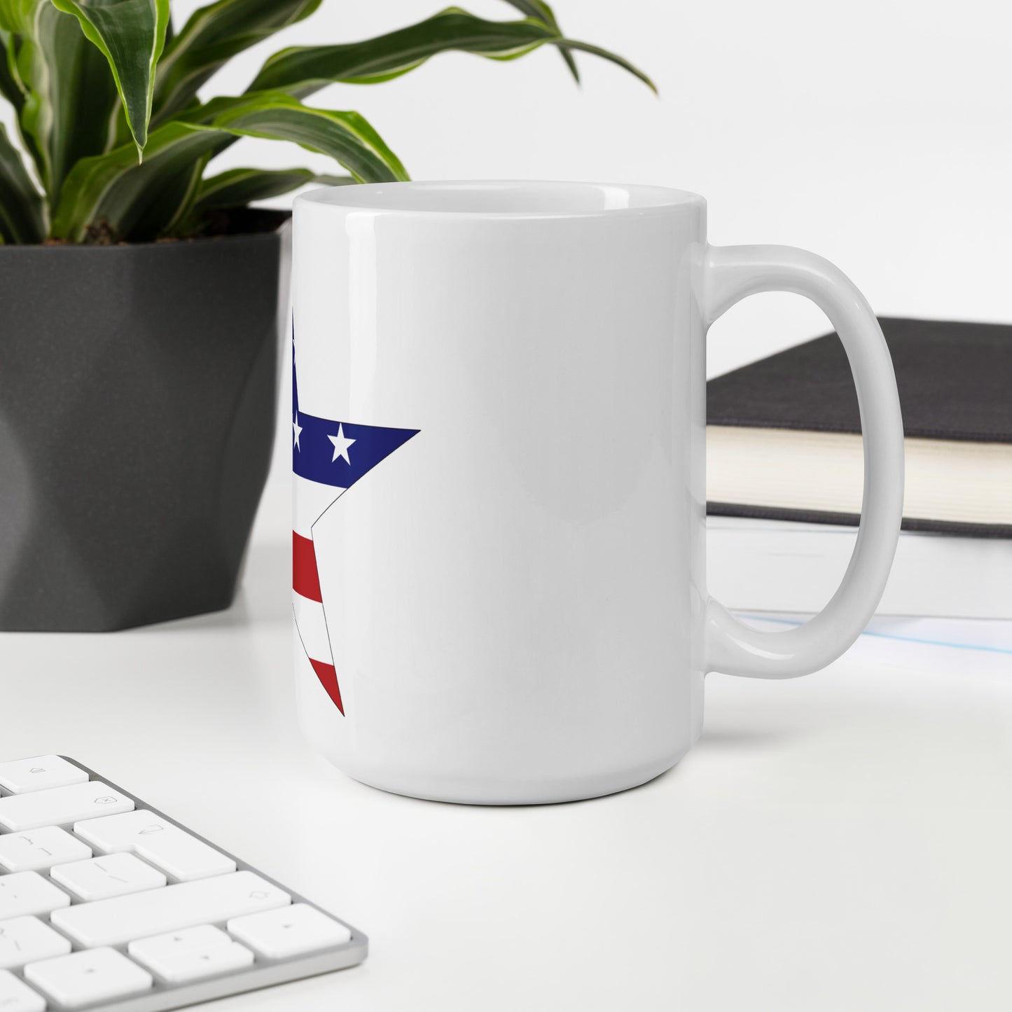 Vietnamese American 15oz white mug in office space