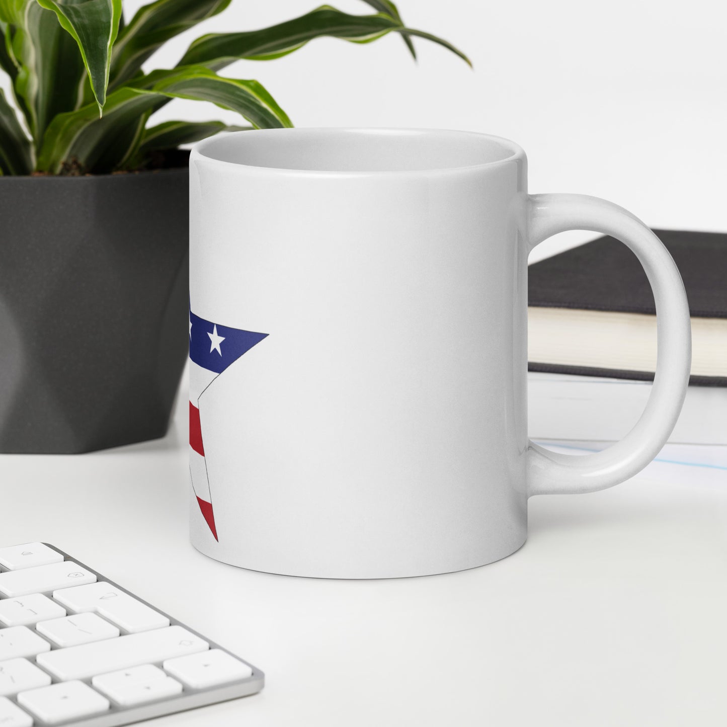 Vietnamese American 20oz white mug in office space