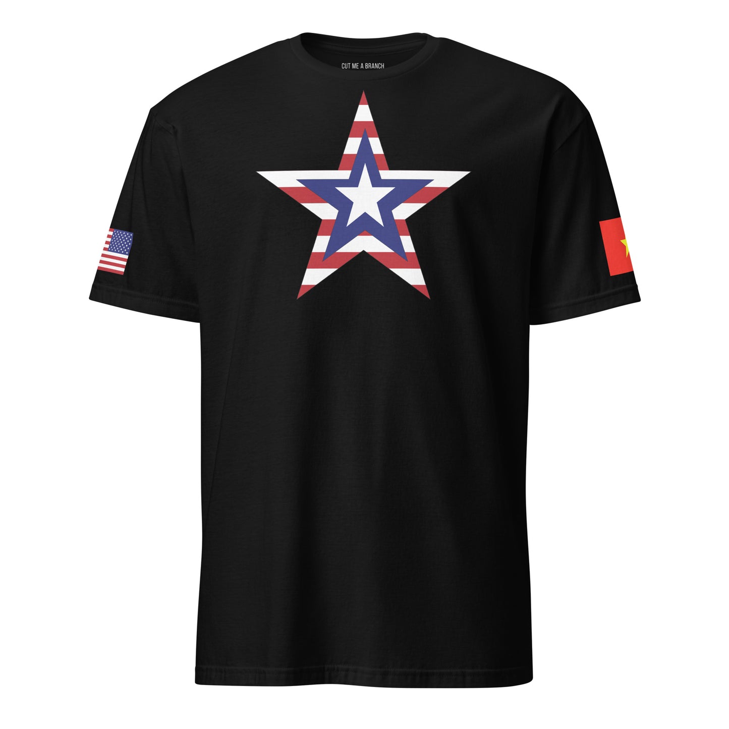 Vietnamese American black t-shirt rwb series stars forward