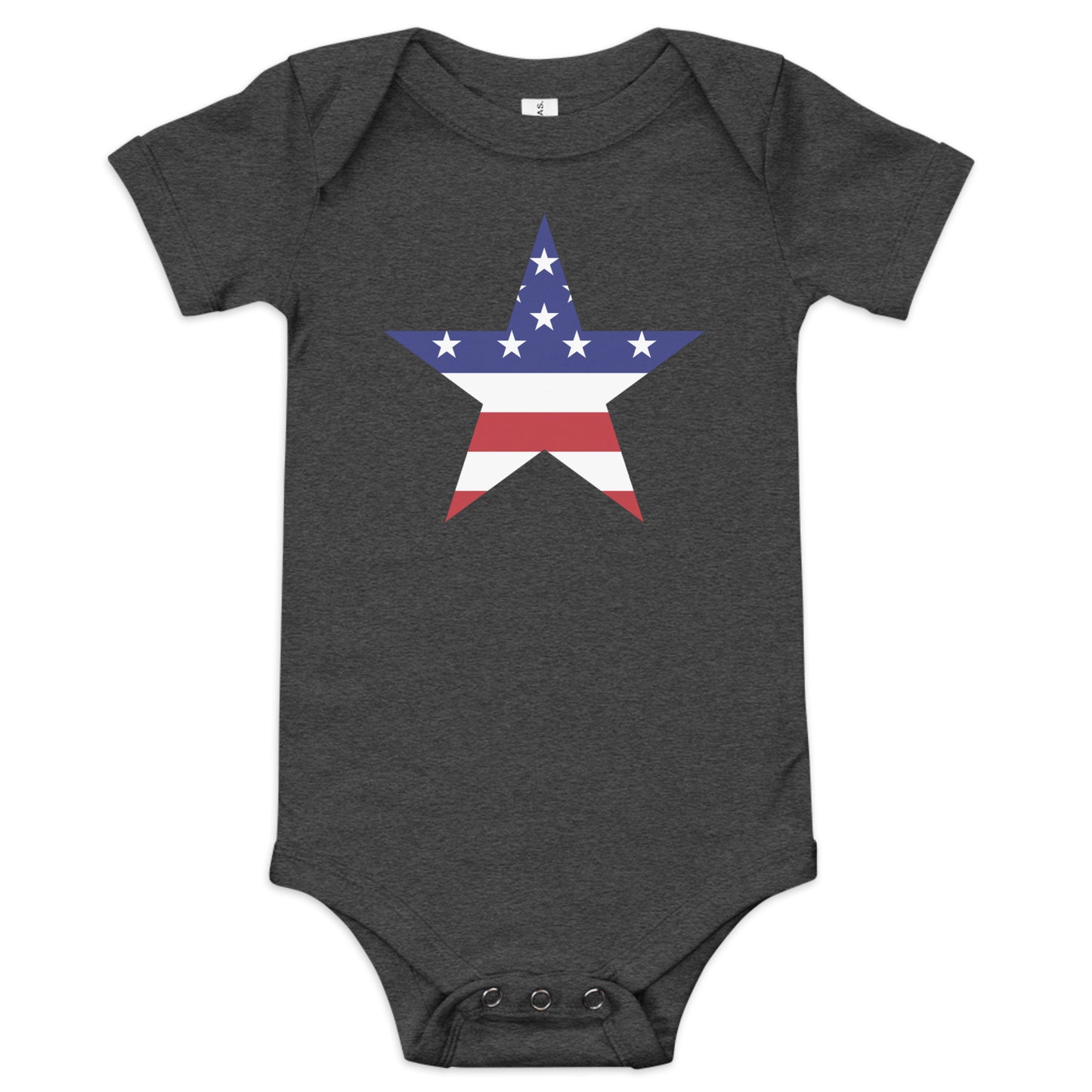 Vietnamese American dark grey heather baby bodysuit