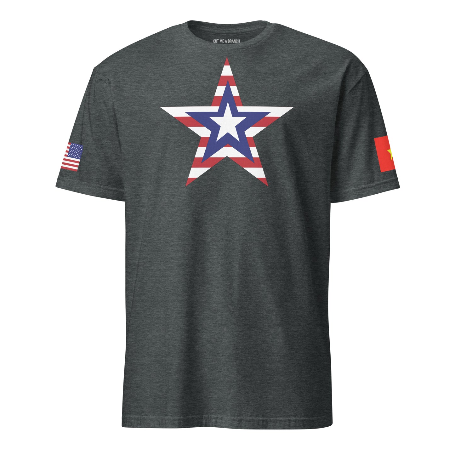 Vietnamese American dark grey heather t-shirt rwb series stars forward