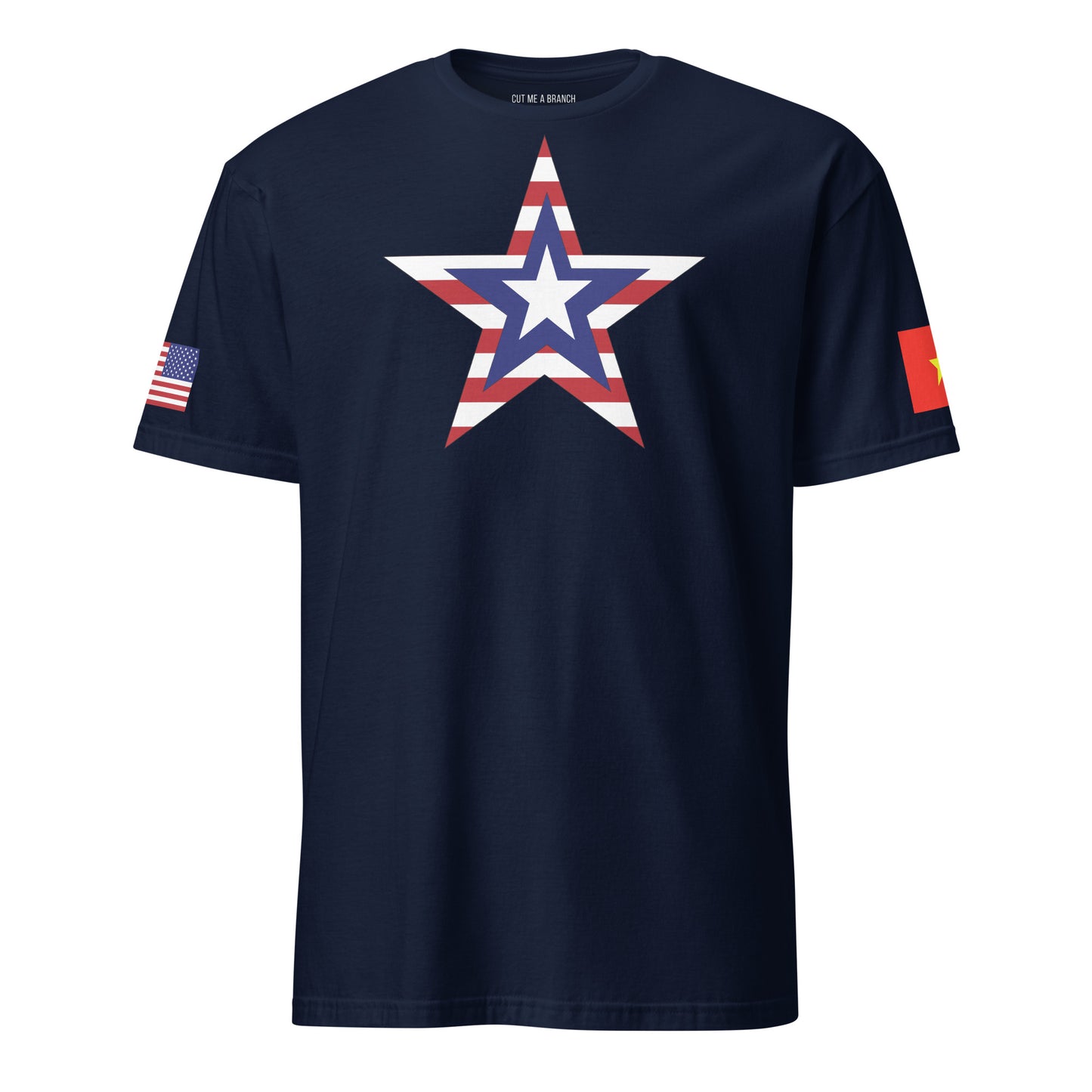 Vietnamese American navy blue t-shirt rwb series stars forward