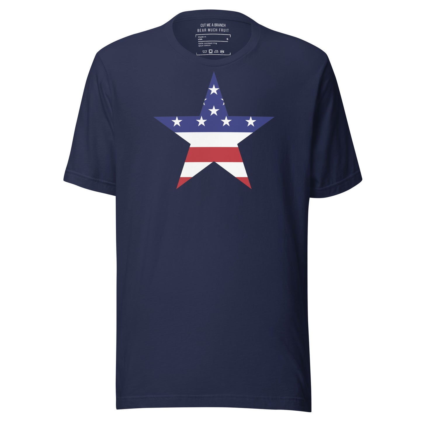 Vietnamese American navy blue t-shirt made in USA