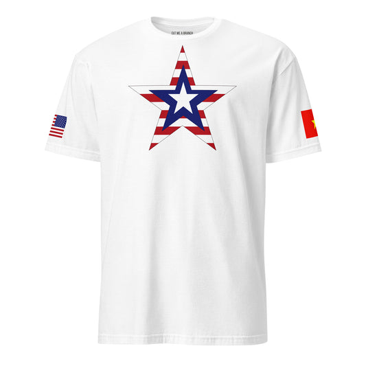 Vietnamese American white t-shirt rwb series stars forward